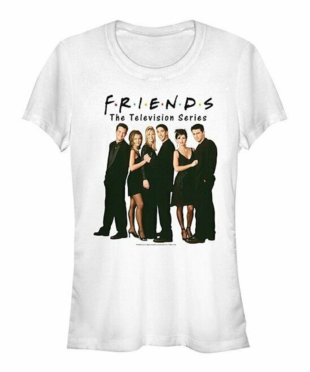 Tultex Friends TV White Lineup Photo T- Shirt Women & Juniors Short Sleeve Small